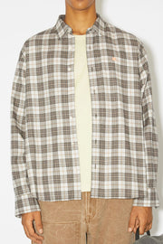 Flannel Check Button-Up Shirt