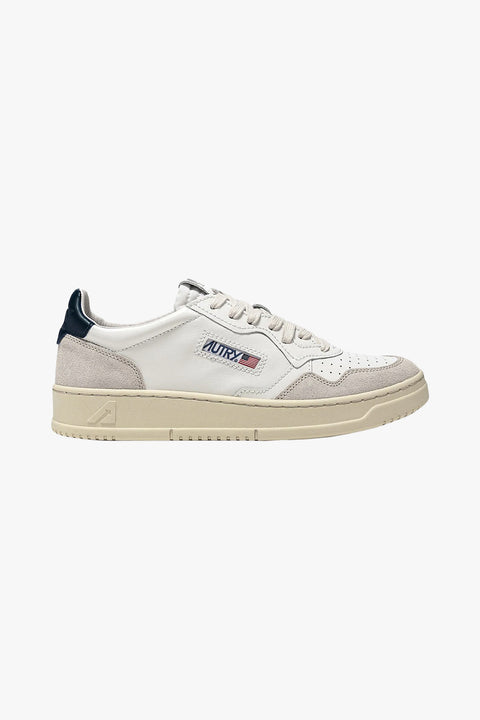 MEDALIST LOW LEATHER AND SUEDE SNEAKERS