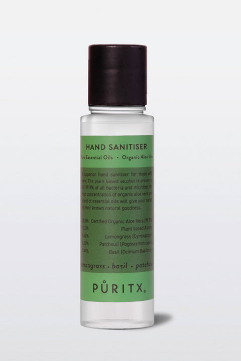 Puritx 60 ml Hand Sanitizer Lemongrass, Basil, Patchouli
