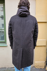 Hooded Houndstooth Coat