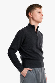 Half Zip Wool Cashmere Sweater