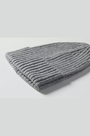 Ribbed Cashmere Beanie