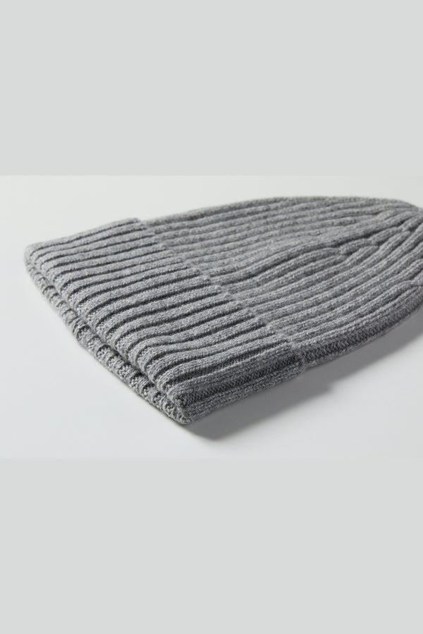 Ribbed Cashmere Beanie
