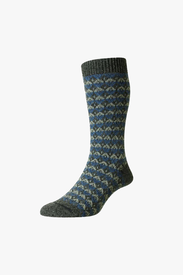 Rydal Fairisle Wool Sock